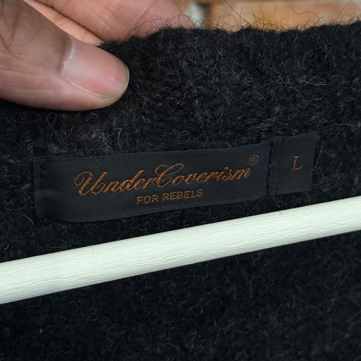 UNDERCOVER AW03 PAPER DOLL MOHAIR CARDIGAN ‘BLACK’