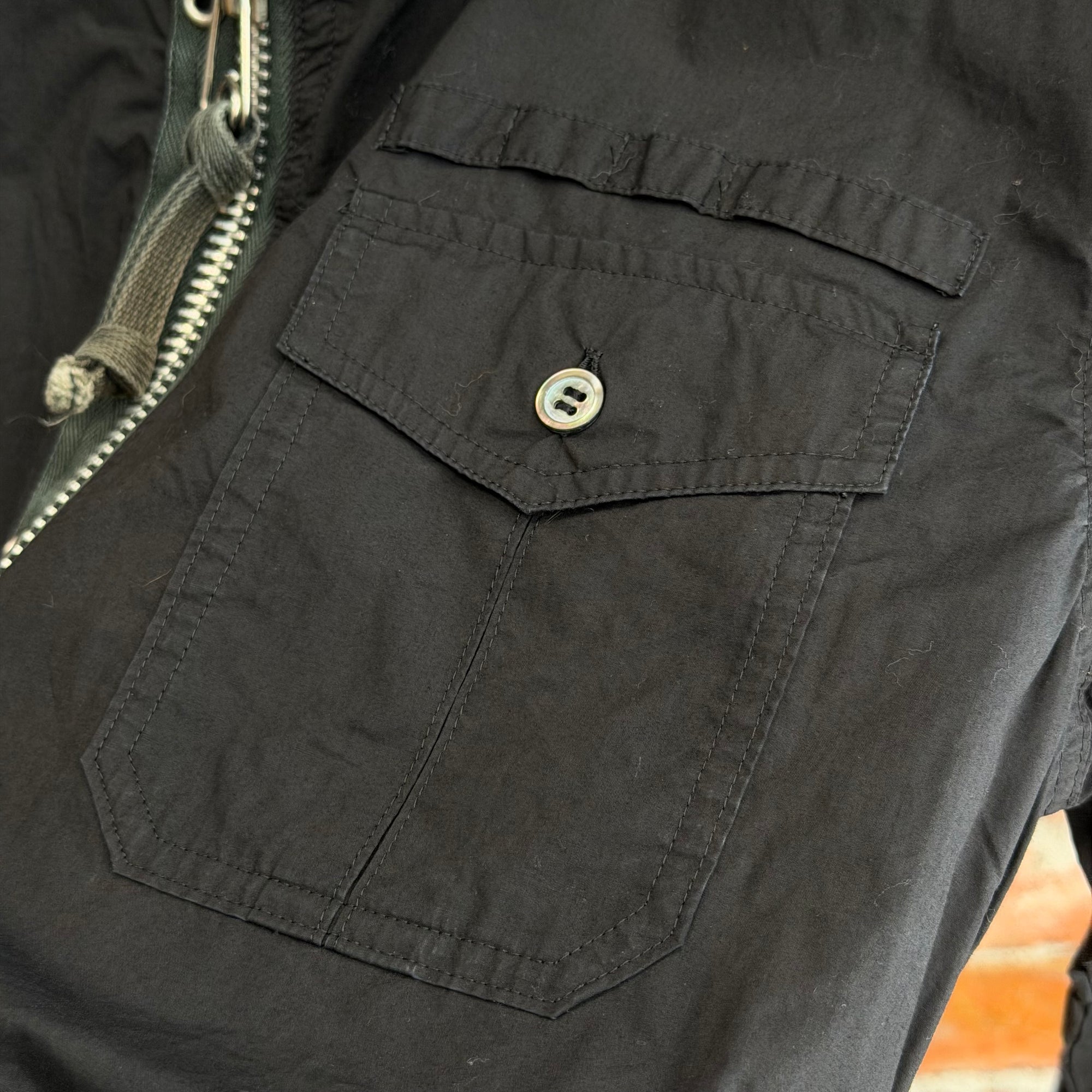 UNDERCOVER SS06 "T" MILITARY ZIP SHIRT JACKET ‘BLACK’