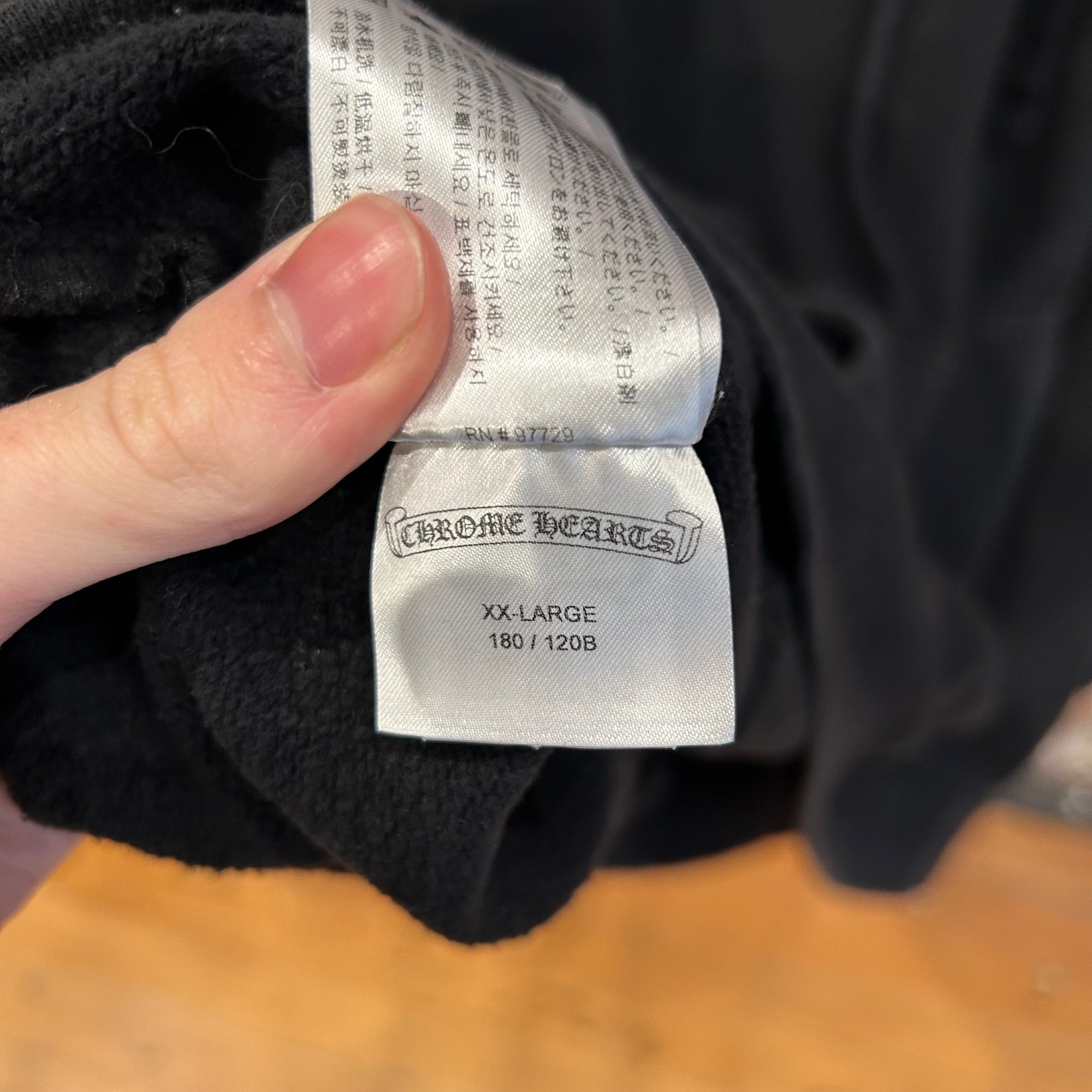 CHROME HEARTS VERTICAL SCRIPT PULLOVER HOODIE ‘BLACK’