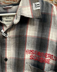 MIHARA YASUHIRO OVERSIZED DISTRESSED FLANNEL ‘MULTI’