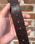 GUCCI DIAMOND PATTERN WESTERN BELT ‘BROWN’