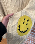 KAPITAL 5G KNIT SMILEY CARDIGAN ‘CREAM’
