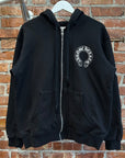 CHROME HEARTS THERMAL HORSESHOE 3-ICON ZIP HOODIE ‘BLACK’