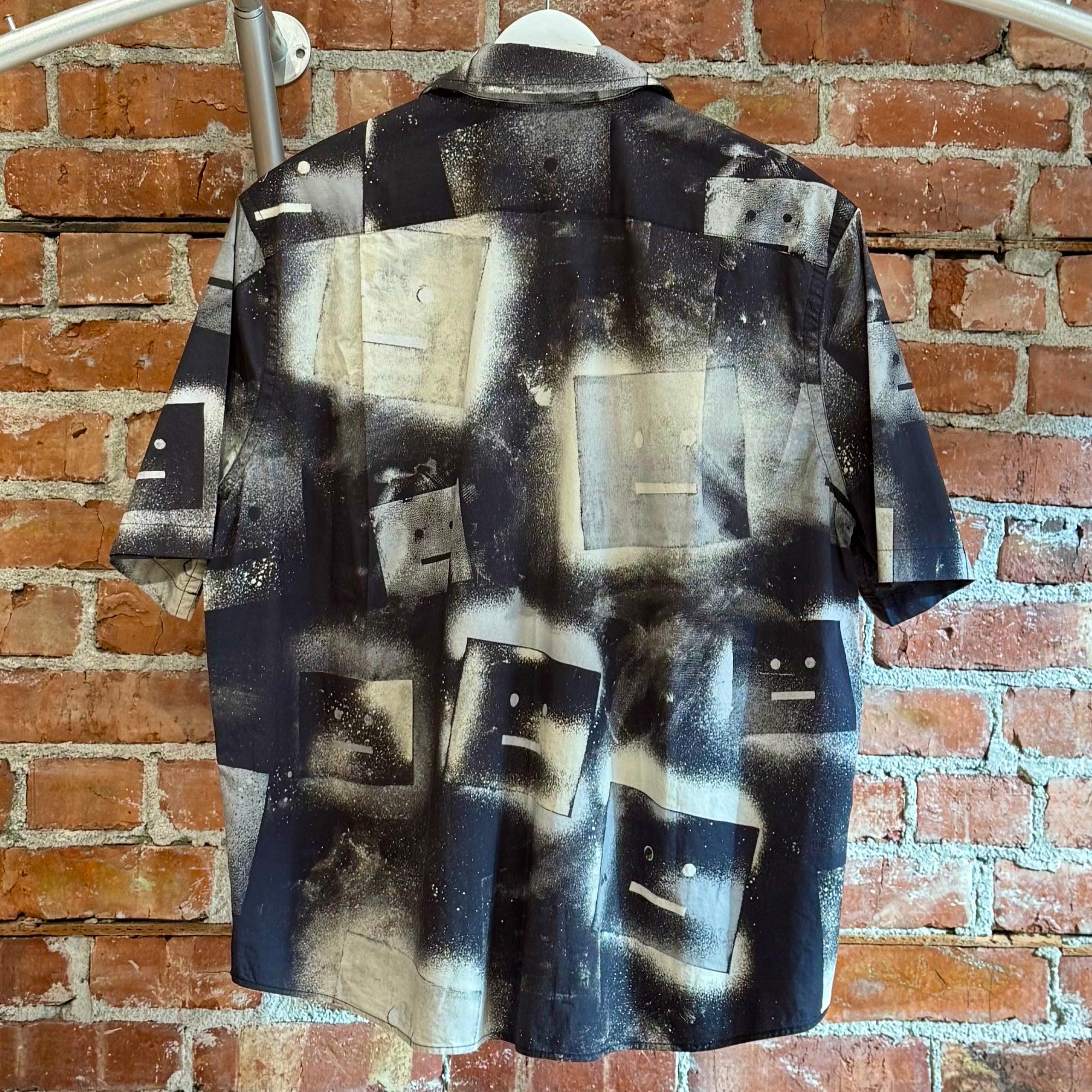 ACNE STUDIOS FACE SPRAY PRINT SHIRT ‘BLACK/GRAY’