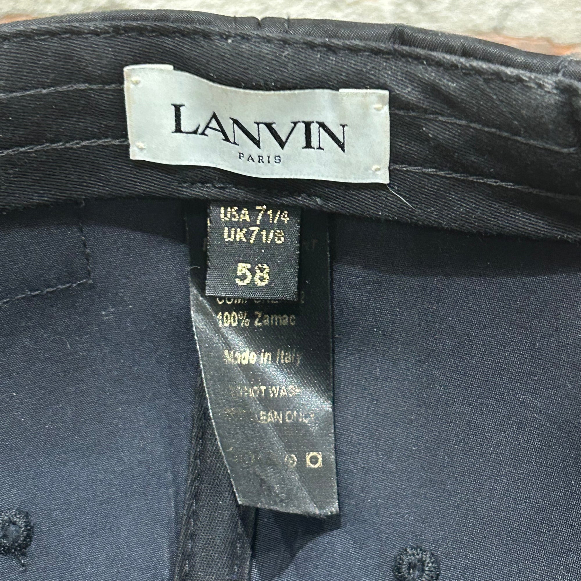 LANVIN PUNK GRAFFITI PRINT CAP ‘BLACK’