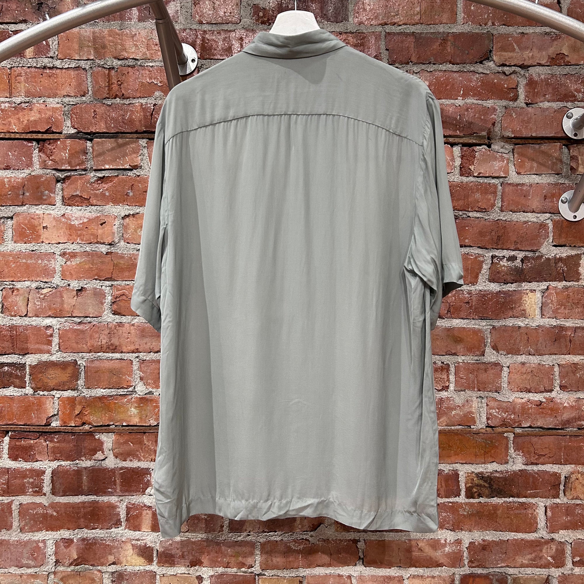 DRIES VAN NOTEN SILK STUDDED BUTTON TOP SHIRT 'GHOST'