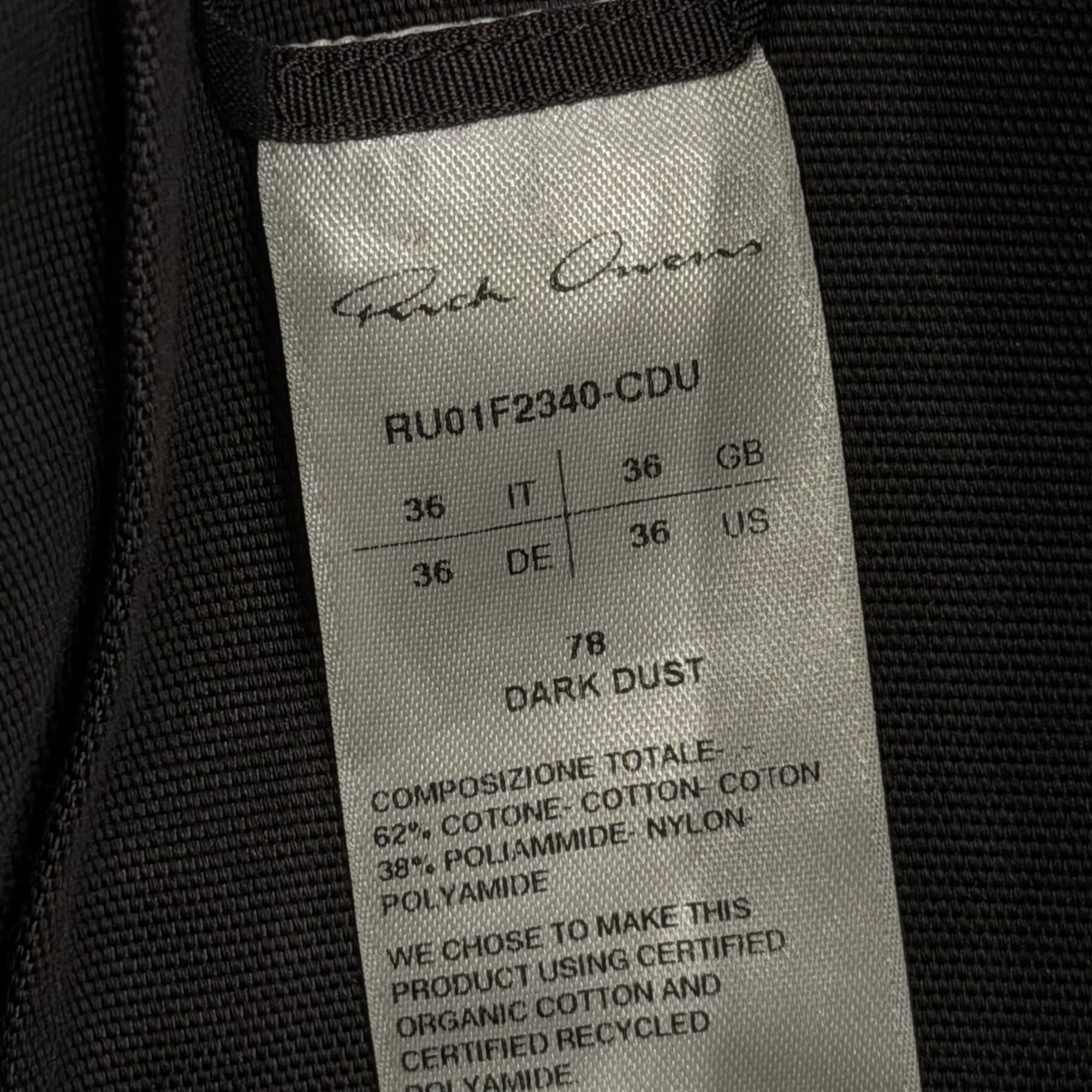 RICK OWENS SS26 TEMPLE DOUBLE CARGO PANTS ‘DARK DUST’
