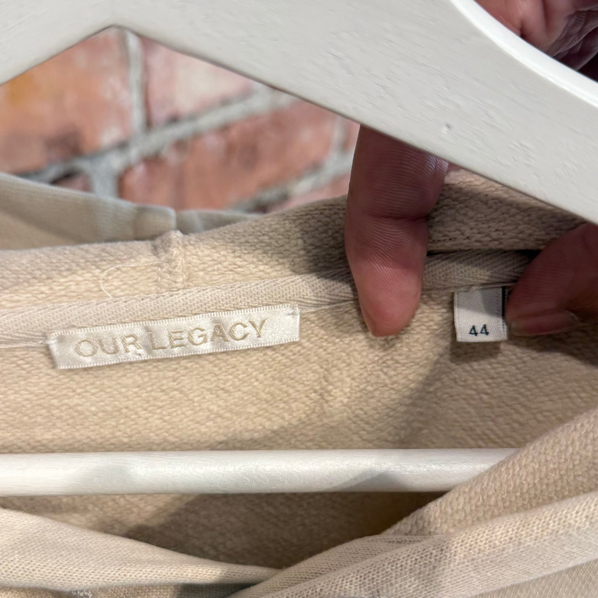 OUR LEGACY SILVER NEP SWEAT LOOSE HOODIE ‘CREAM’