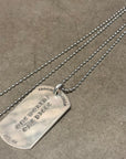CHROME HEARTS FLEUR KNEE DOGTAG NECKLACE ‘SILVER’
