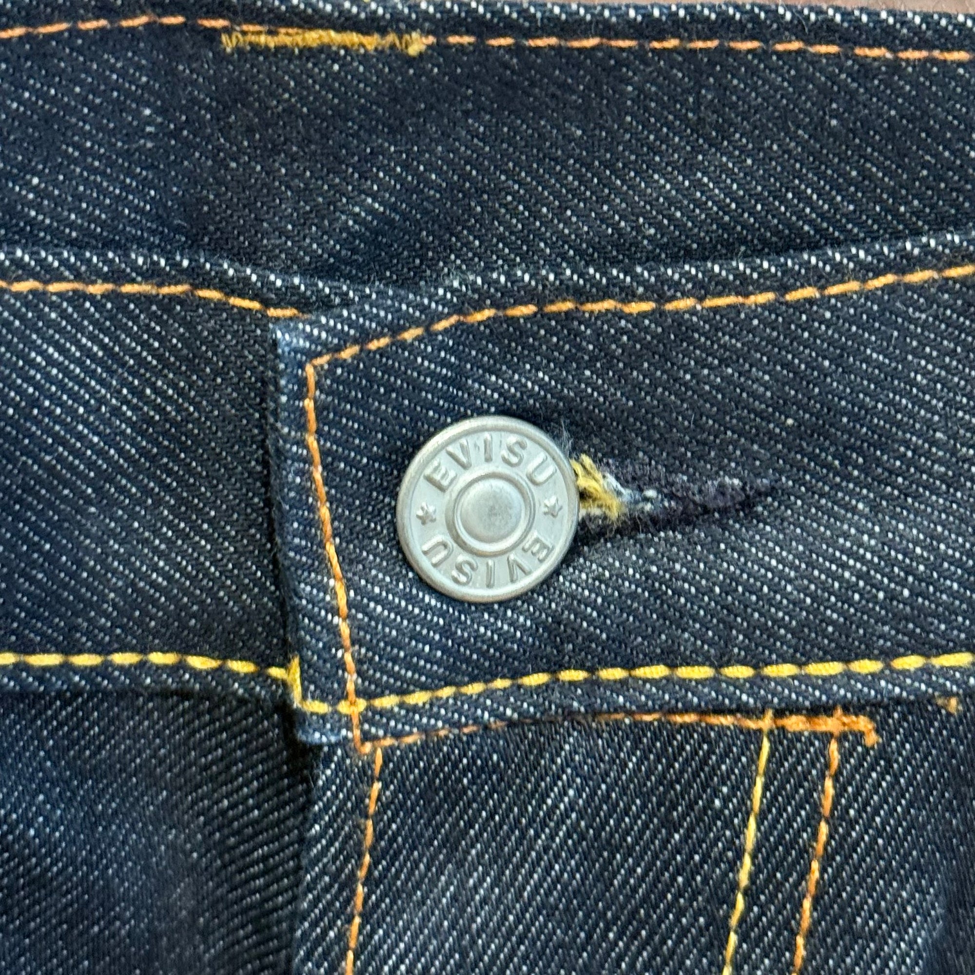EVISU LOT 0001 CHENILLE GULL DENIM 'INDIGO/GREEN'