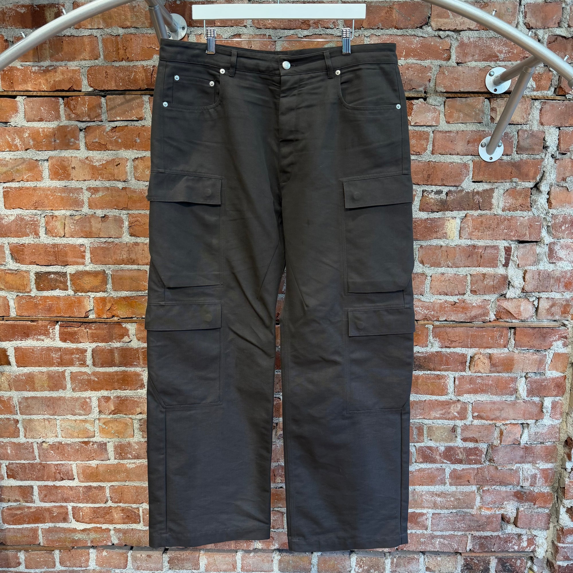 RICK OWENS SS26 TEMPLE DOUBLE CARGO PANTS ‘DARK DUST’