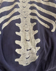 KAPITAL KOUNTRY OVERSIZED 2-TONE BONES TEE ‘BLACK/PURPLE’