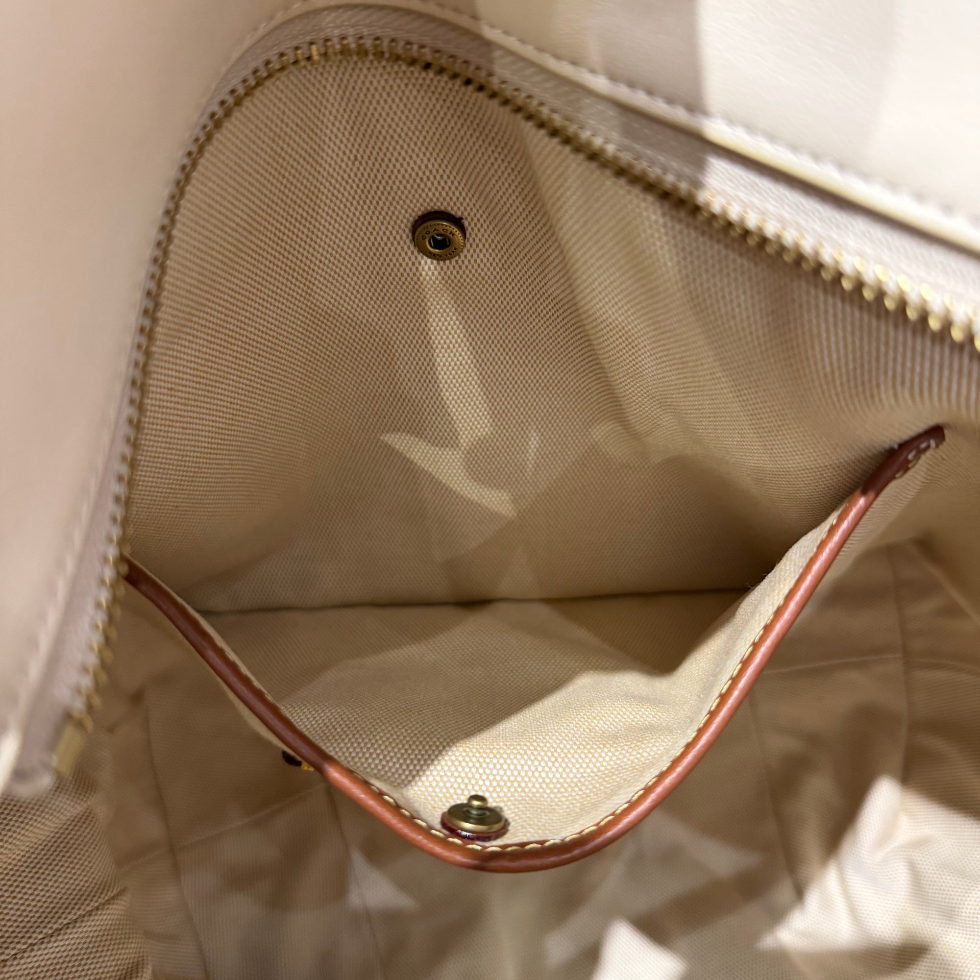 COACH BEA 2-BLOCK SHOULDER TOTE BAG ‘CREAM’