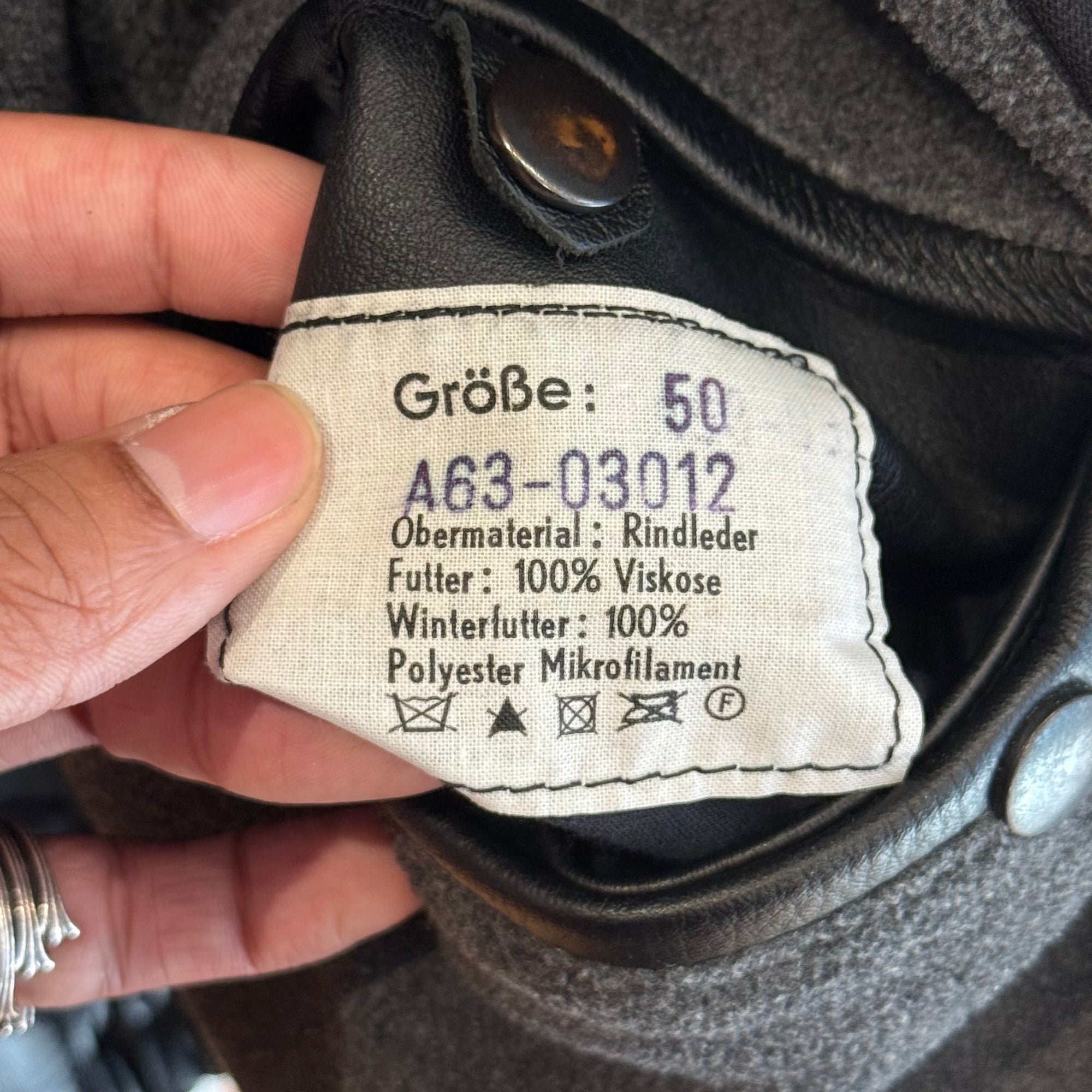 GERMAN POLEZEI VINTAGE LEATHER JACKET ‘BLACK’