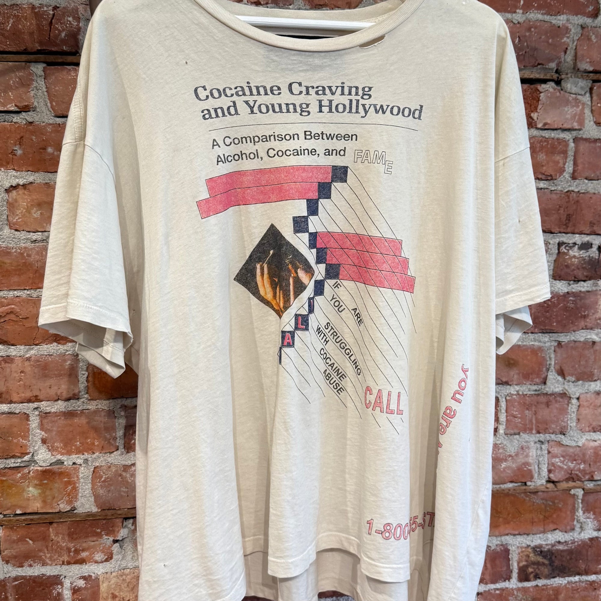 PALY HOLLYWOOD SS25 C0CAINE CRAVING TEE ‘WHITE’