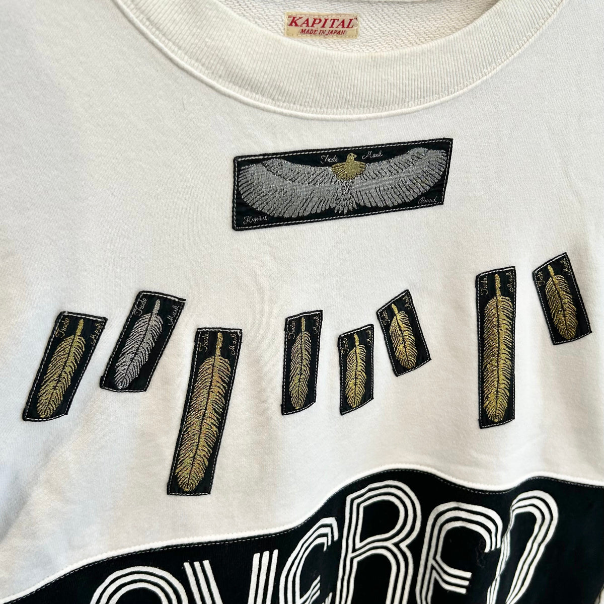 KAPITAL REVERED GOROS CREWNECK ‘WHITE’