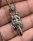 CHROME HEARTS RODIUM DAGGER NECKLACE ‘SILVER’