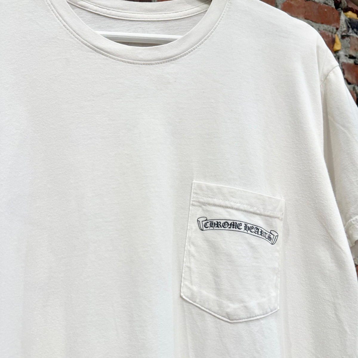 CHROME HEARTS VINTAGE FLORAL STAR POCKET TEE ‘WHITE’