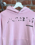 BALENCIAGA SS23 STENCIL LOGO HOODIE ‘PINK’