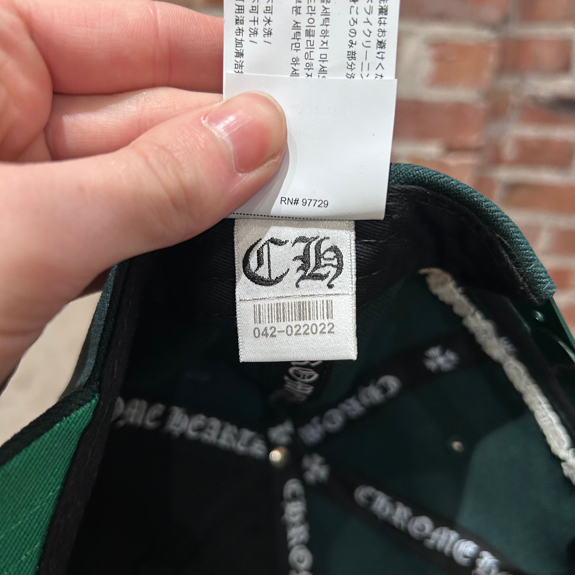 CHROME HEARTS CH BASEBALL HAT ‘FOREST GREEN&#39;