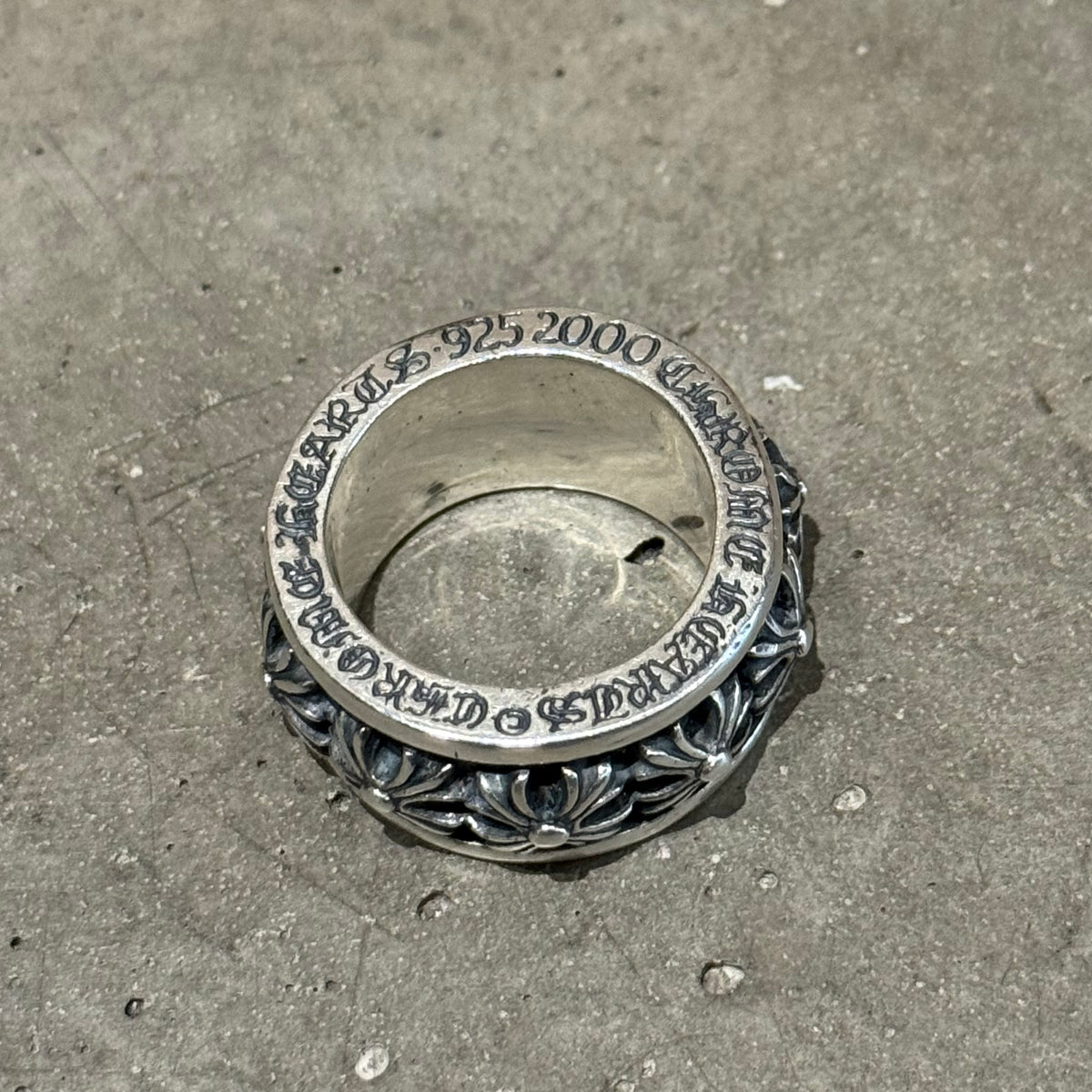 CHROME HEARTS PLUS CROSS SPINNER RING ‘SILVER’