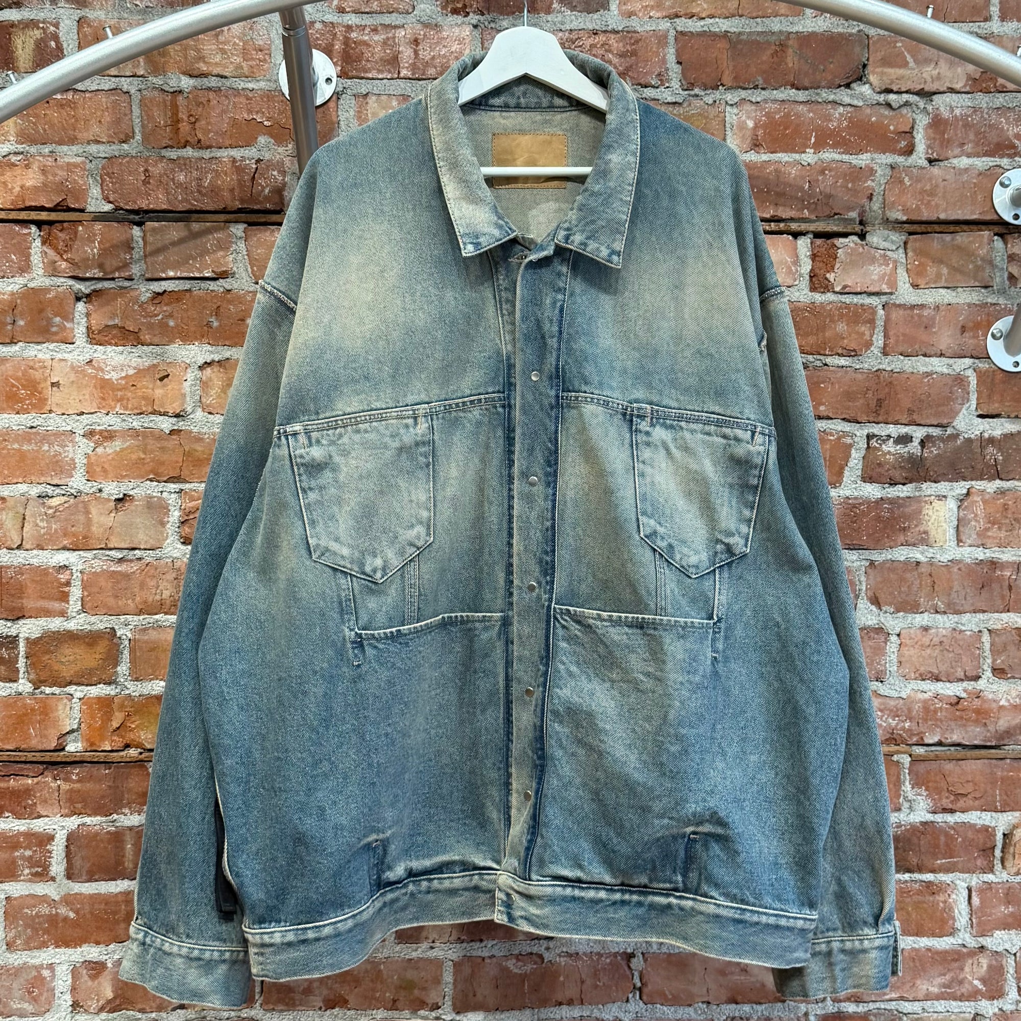 BALENCIAGA FW23 REVERSIBLE OVERSIZED DENIM JACKET ‘VINTAGE BLUE’