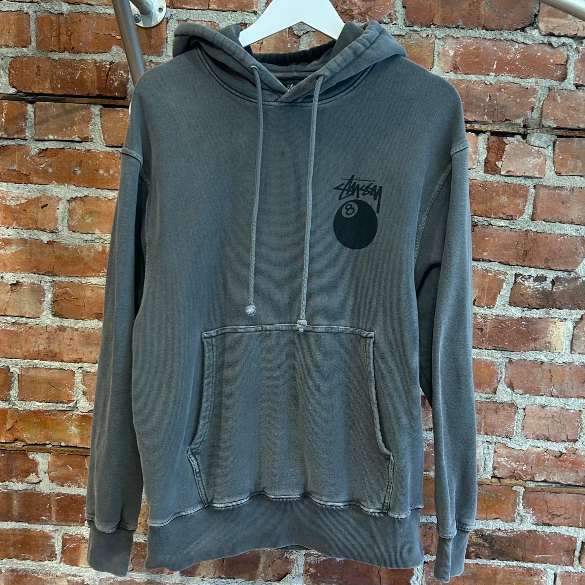 STUSSY 8-BALL PULLOVER HOODIE ‘CHARCOAL’