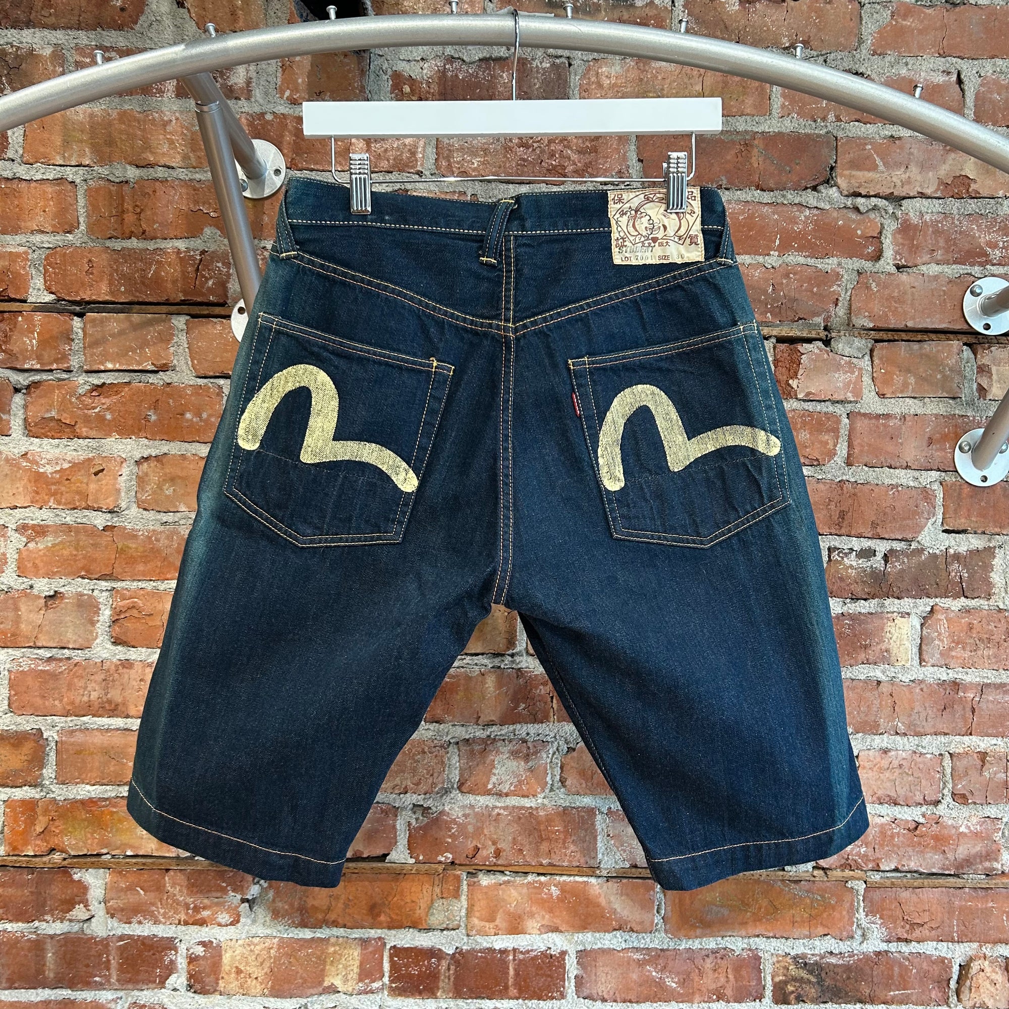 EVISU SUNFADED SKATE SHORTS 'VINTAGE BLUE'