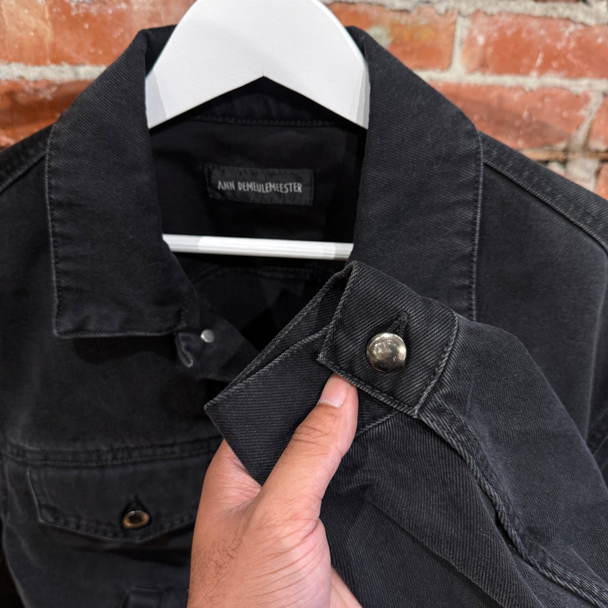 ANN DEMEULEMEESTER STANDARD RAF DENIM JACKET ‘BLACK’