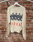 STUSSY SURFMAN ICON CREWNECK ‘IVORY’