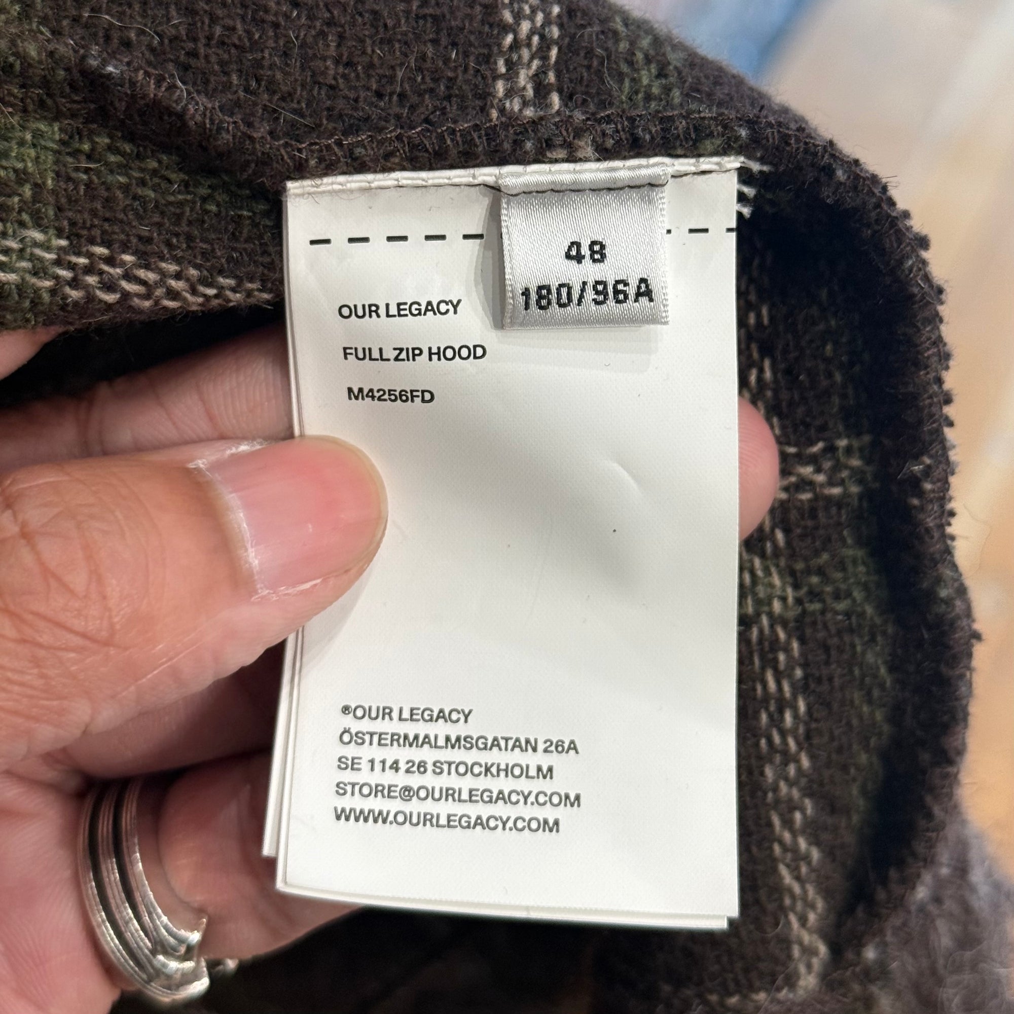 OUR LEAGACY FULL ZIP MOHAIR HOODIE ‘BROWN’