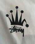 STUSSY CROWN LOGO ZIP HOODIE ‘CLOUD’