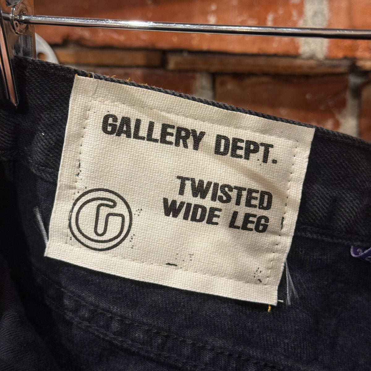 GALLERY DEPT. TWISTED WIDE LEG DENIM ‘BLACK’