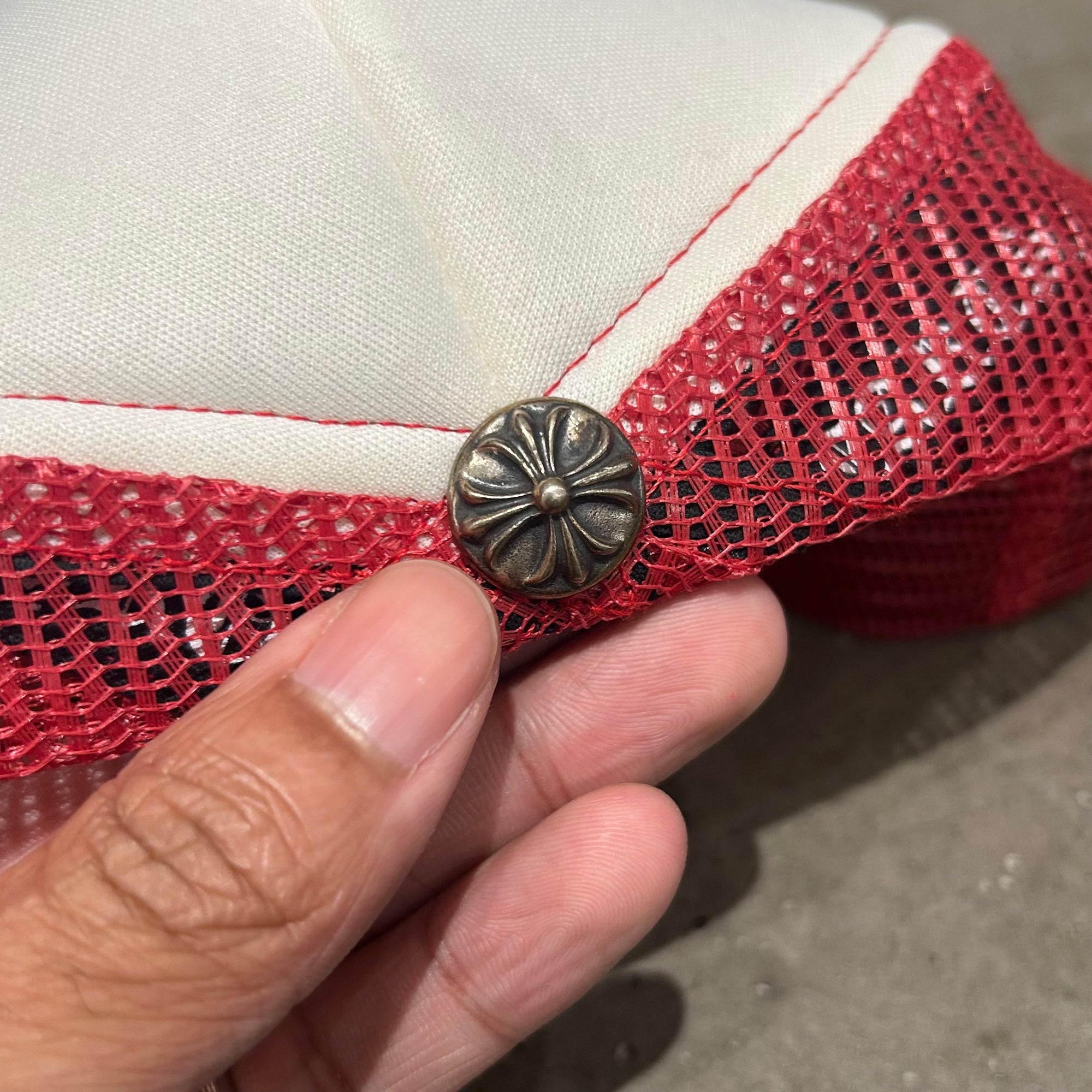 CHROME HEARTS MULTICOLOR CEMETERY TRUCKER ‘RED’