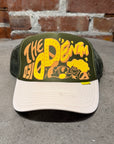 KAPITAL THE DENIM DIED TRUCKER HAT 'OLIVE'