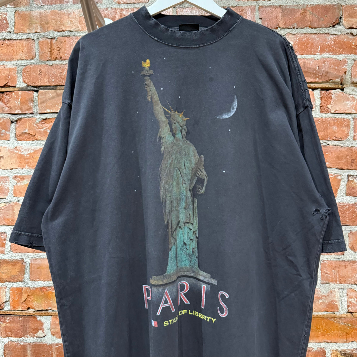 BALENCIAGA FW24 PARIS LIBERTY TEE ‘BLACK'
