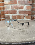 PRADA VPR B50 CLEAR GLASSES ‘SILVER’