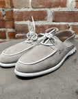 CHRISTIAN LOUBOUTIN GEROMOC SUEDE BOAT SHOES ‘GREY’