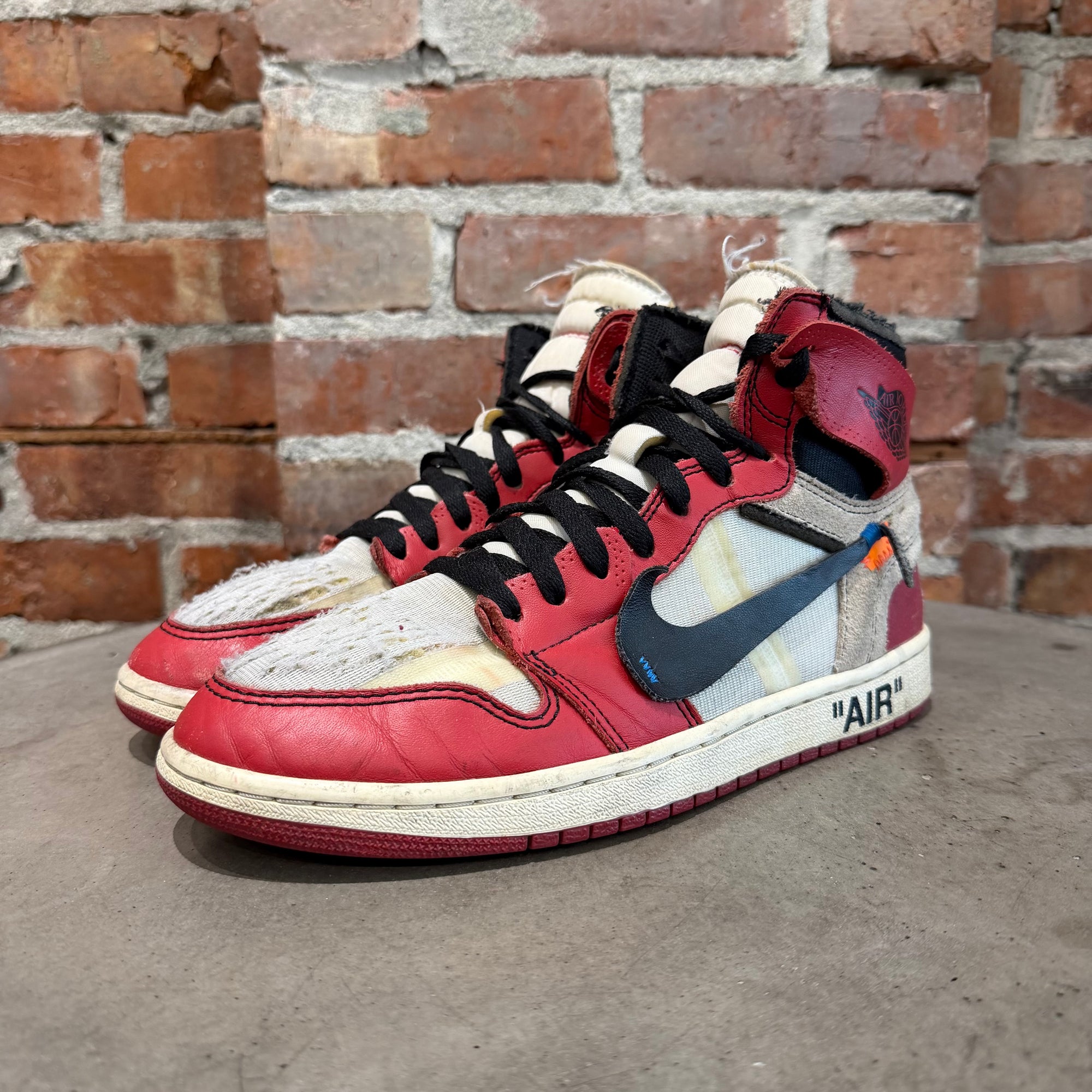 OFF WHITE X JORDAN 1 "THE 10" CHICAGO HIGH SNEAKERS ‘WHITE/RED’