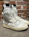 RICK OWENS FW16 GEOBASKET SNEAKERS ‘MILK’