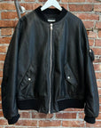 PRADA X RAF SIMONS NAPPA LEATHER BOMBER JACKET ‘BLACK’