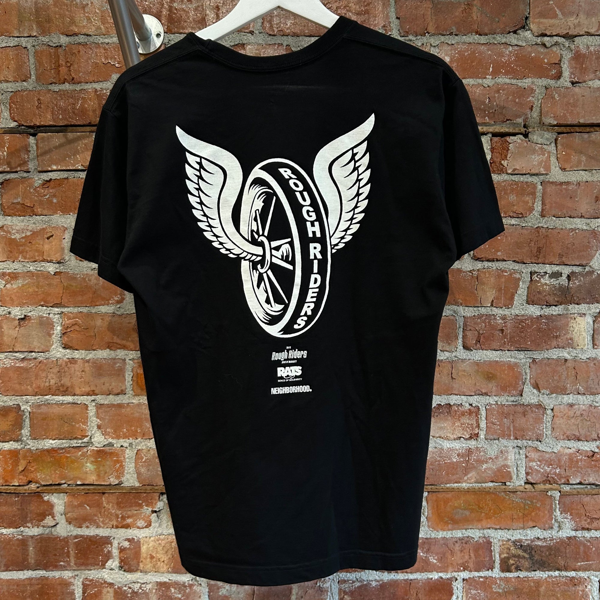 NEIGHBORHOOD ROUGH RIDERS BIKER TEE ‘BLACK’