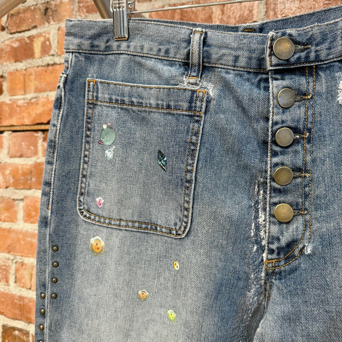 ACNE STUDIOS CANDY BUTTON STICKER DENIM ‘BLUE’