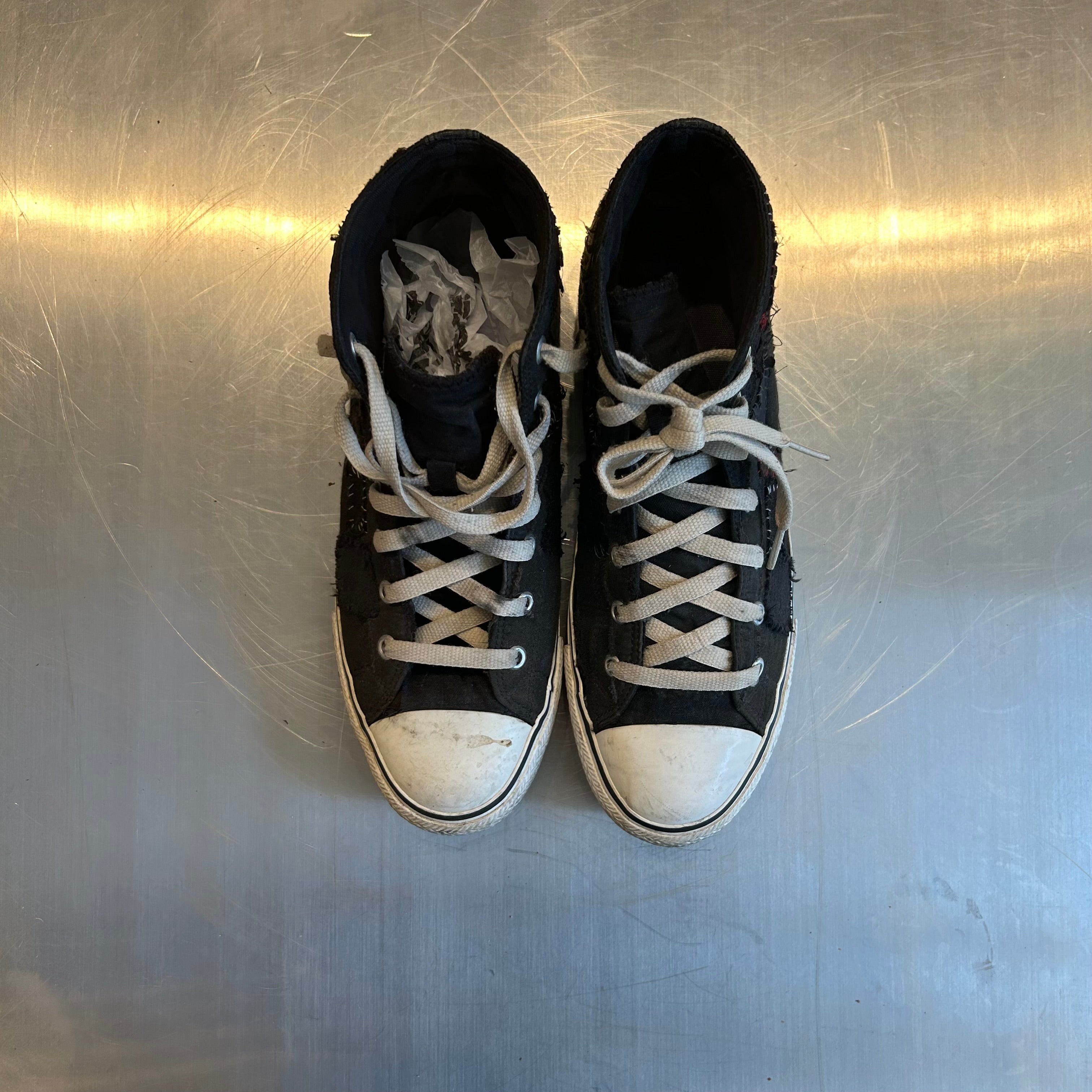 UNDERCOVER scab期 ハイカットスニーカー サイズS UNDERCOVER SCAB期 瘡蓋 ハイカット スニーカー ツギハギ S - メルカリ