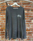 STUSSY FADED LONGSLEEVE ‘BLACK’