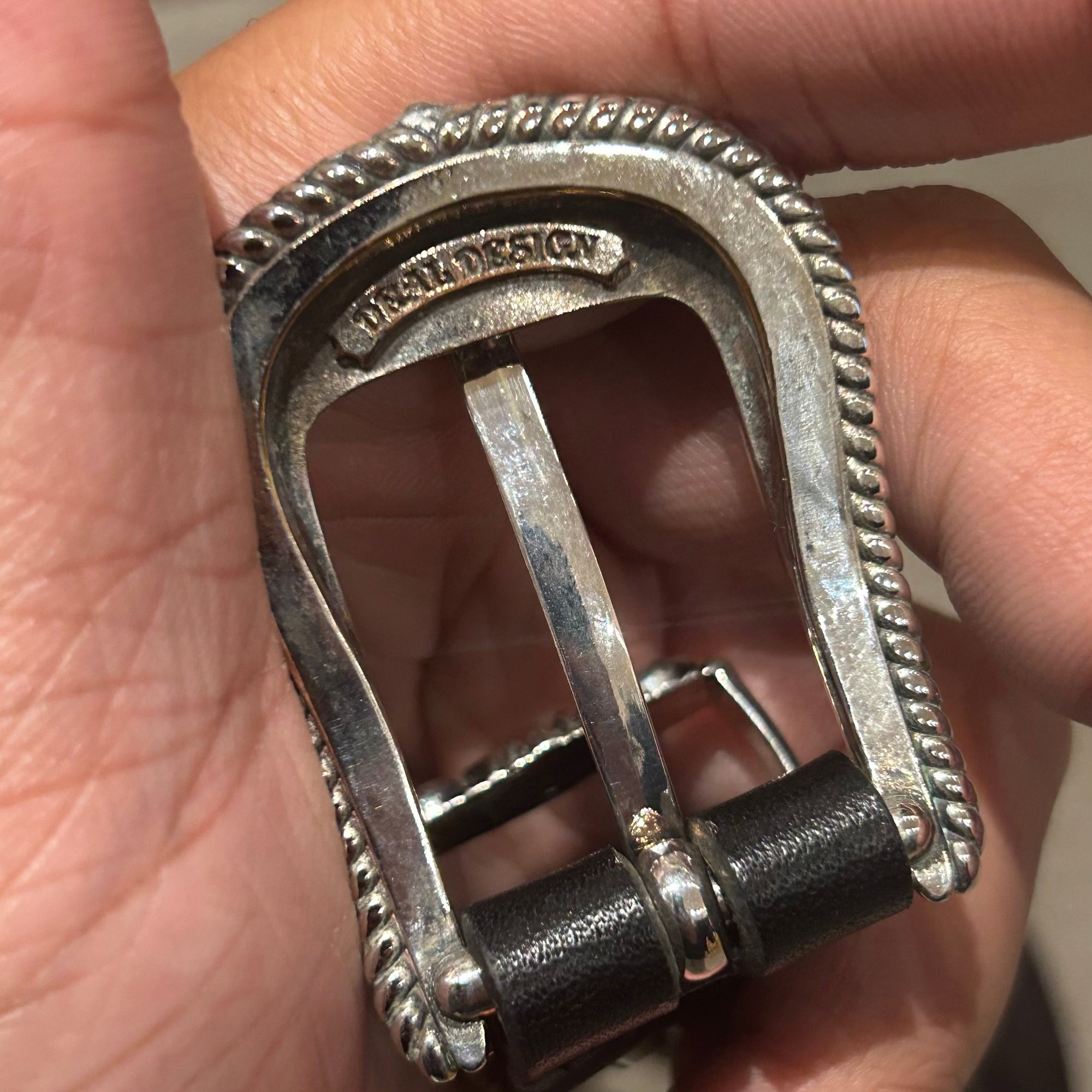 DEAL DESIGN 3-PIECE KING GATE BELT ‘BLACK/SILVER’