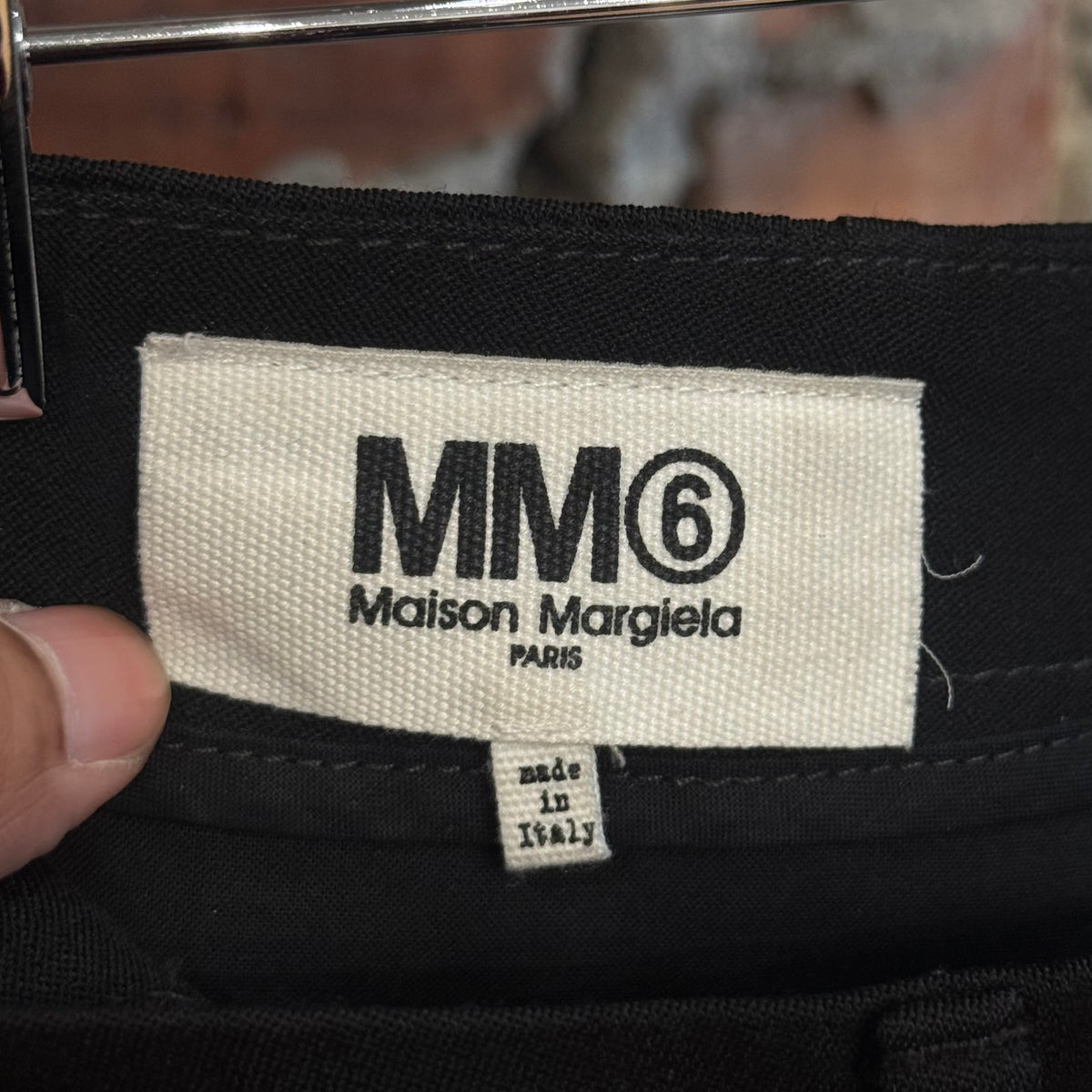 MARGIELA MM6 DISTRESSED TROUSERS ‘BLACK’