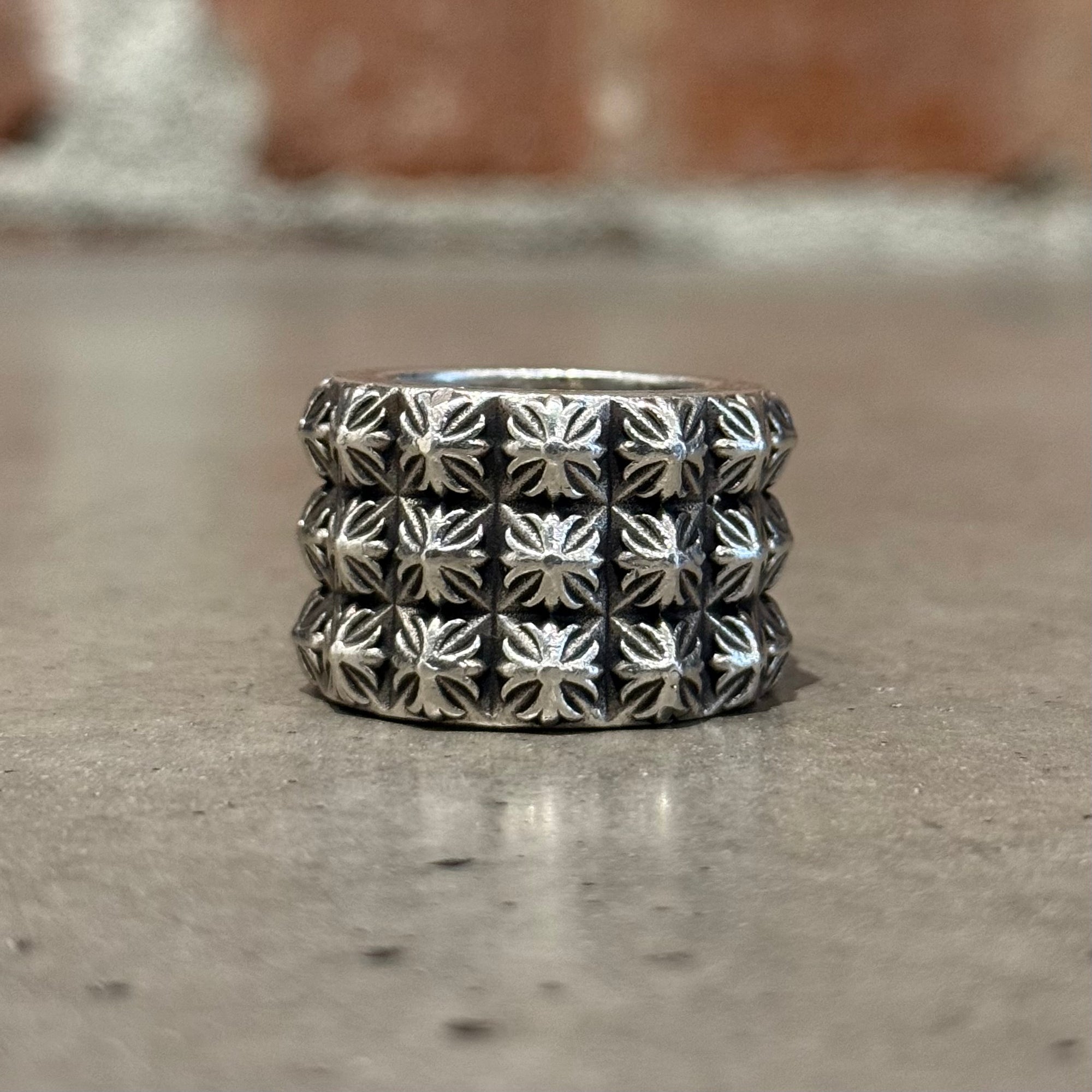 CHROME HEARTS PETE PUNK TRIPLE STACK RING ‘SILVER’