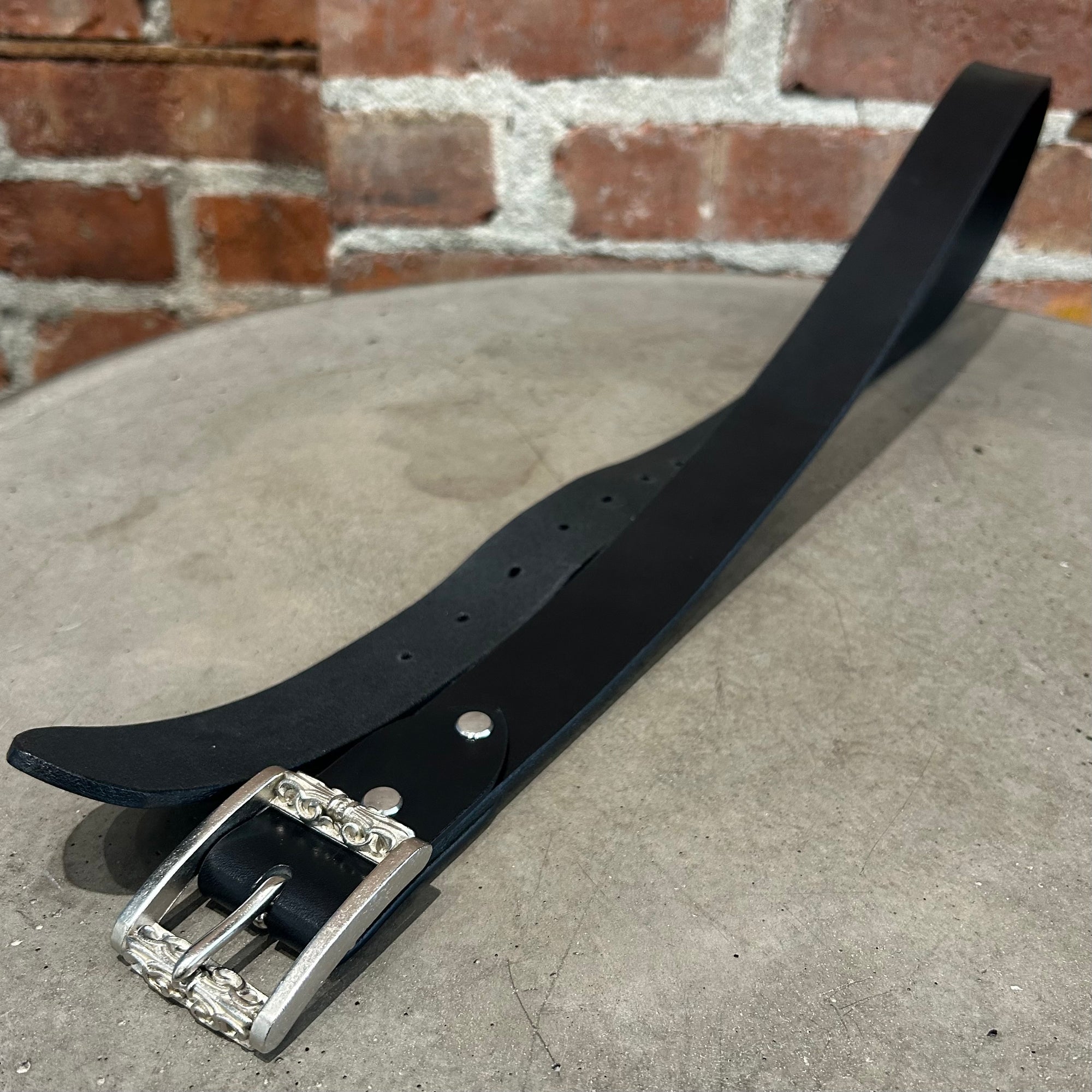 DEAL DESIGN DOUBLE GATE BELT 'BLACK/SILVER'