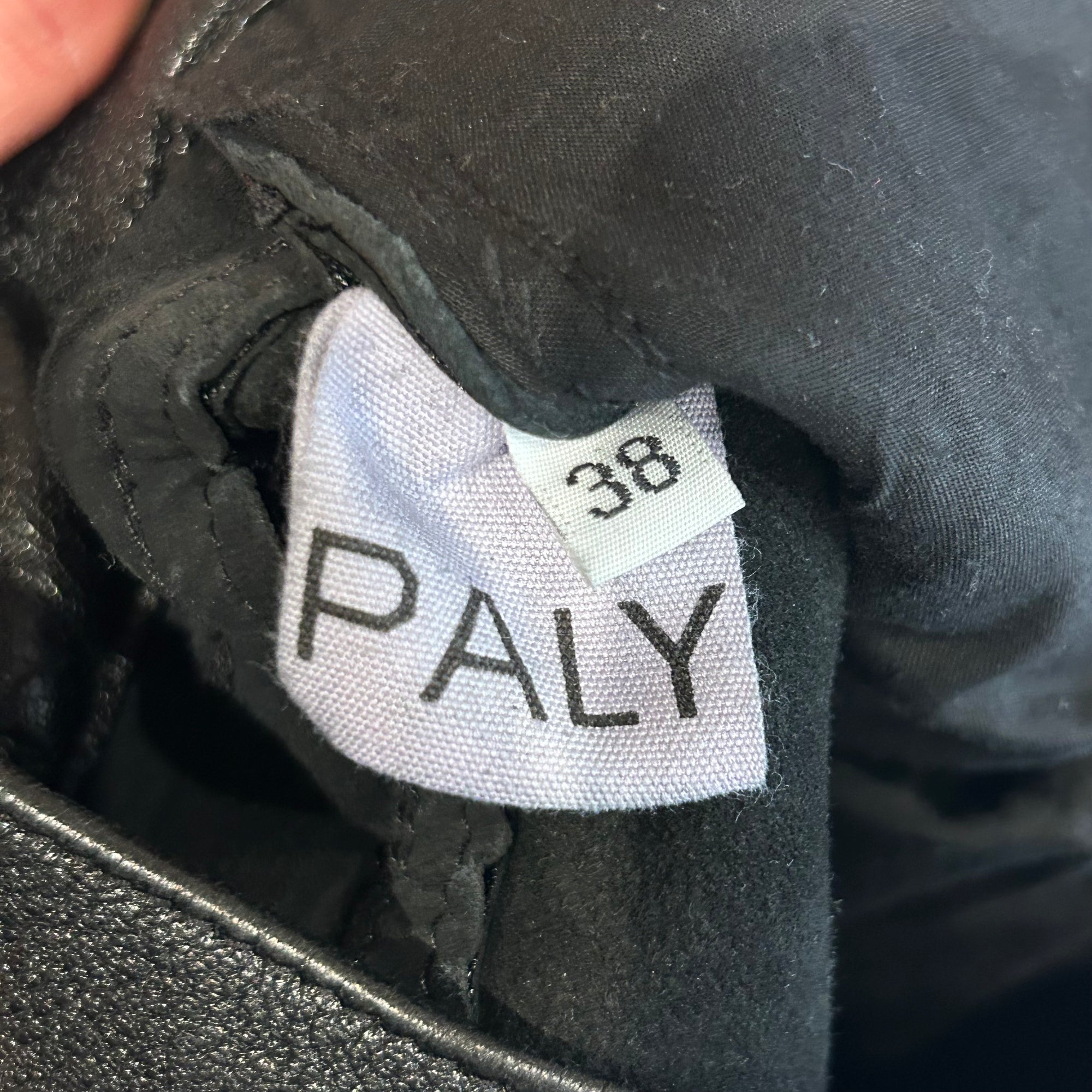 PALY HOLLYWOOD SS26 HOLY MOUNTAIN PAINTED LEATHER SHORTS ‘BLACK’